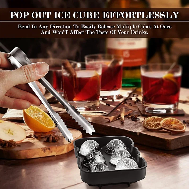 大型アイスキューブトレイシリコンアイスキューブ型冷凍庫用蓋付 - Ice Mold Sphere のレビューと価格