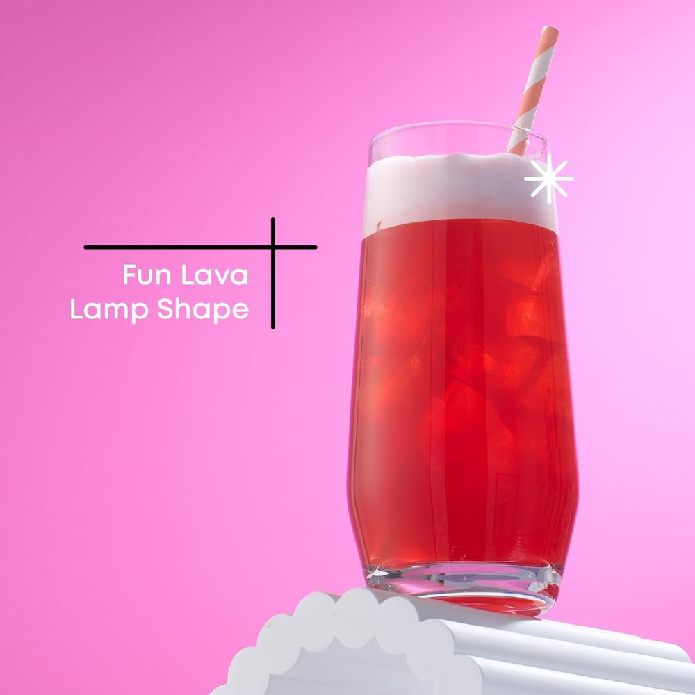 18.5オンス ハイボールグラスセット、4ピース背の高いクリ - Highball Glass Set のレビューと価格