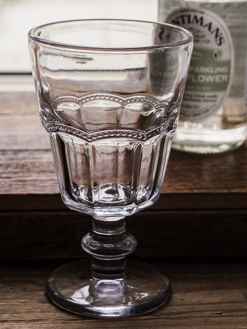 レトロな光沢ガラス製ハイボールカップ、ピンクのレース模様入り - Highball Glass Set のレビューと価格